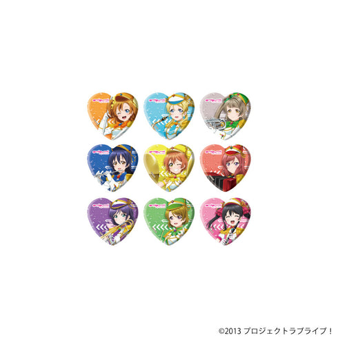 『ラブライブ!』ハート型缶バッジ01/パレードver. コンプリートセット(全9種)(描き下ろしイラスト)